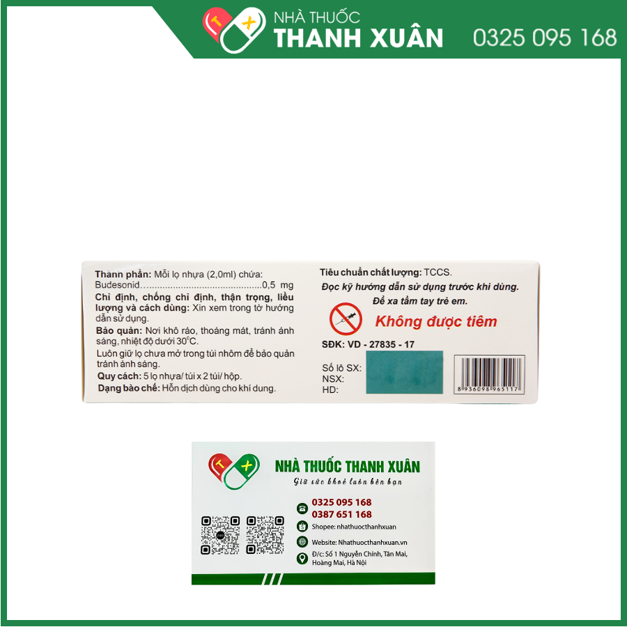 Zensonid 0.5mg/2ml trị hen suyễn, viêm mũi dị ứng theo mùa